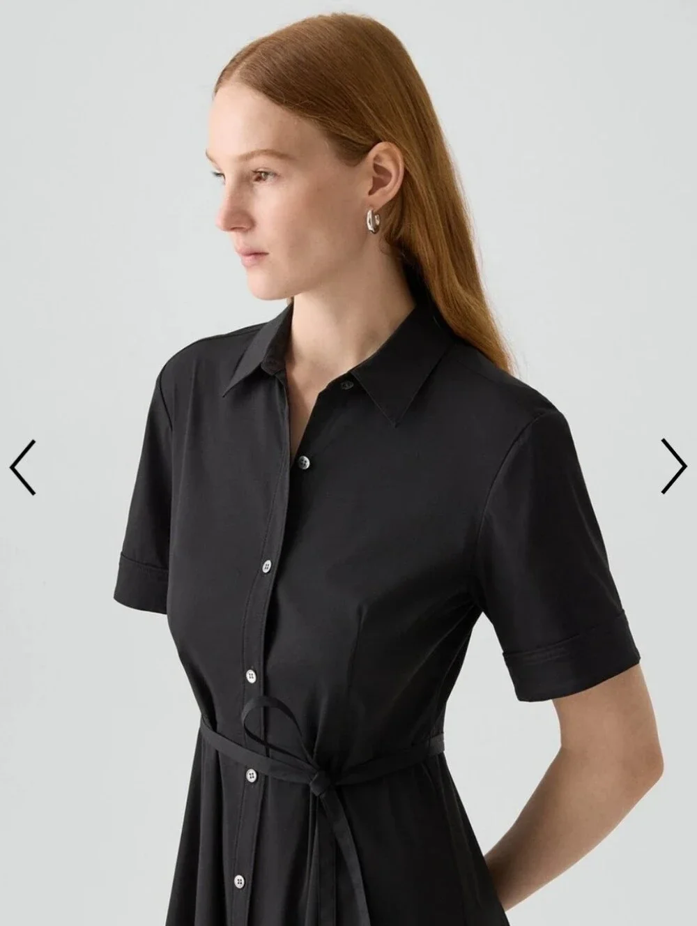 Theory NWTs Belted Shirt Dress in Good Poplin